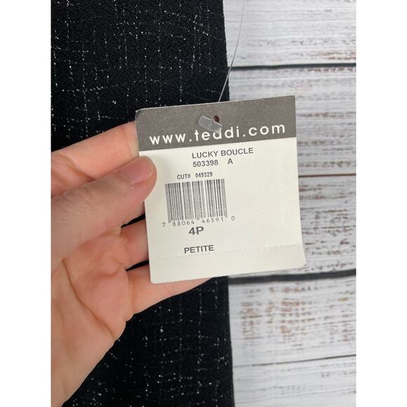 Vintage Teddi Black Sparkle Maxi Dress New 4P 90s Y2K Prom Formal Whimsigoth - Picture 3 of 7